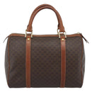 CELINE Macadam Canvas Hand Bag PVC Brown Auth 188100A-2