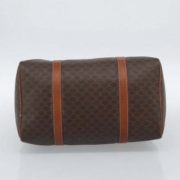 CELINE Macadam Canvas Hand Bag PVC Brown Auth 188100A