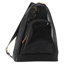 GUCCI Bamboo Body Bag Patent leather Black Auth 188102-1