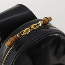 GUCCI Bamboo Body Bag Patent leather Black Auth 188102-10