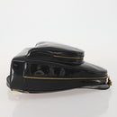 GUCCI Bamboo Body Bag Patent leather Black Auth 188102-3