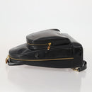GUCCI Bamboo Body Bag Patent leather Black Auth 188102-4