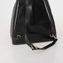 GUCCI Bamboo Body Bag Patent leather Black Auth 188102-7