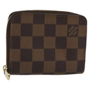 LOUIS VUITTON Damier Ebene Zippy Coin Purse N63070 LV Auth 188104M-1