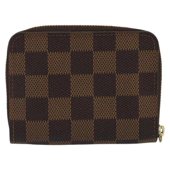 LOUIS VUITTON Damier Ebene Zippy Coin Purse N63070 LV Auth 188104M