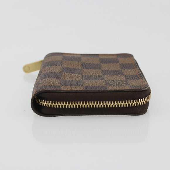 LOUIS VUITTON Damier Ebene Zippy Coin Purse N63070 LV Auth 188104M