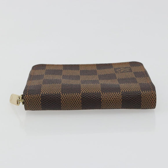 LOUIS VUITTON Damier Ebene Zippy Coin Purse N63070 LV Auth 188104M