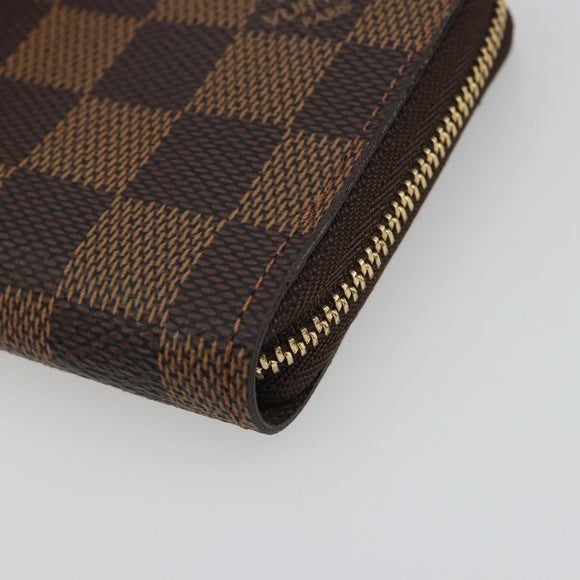LOUIS VUITTON Damier Ebene Zippy Coin Purse N63070 LV Auth 188104M