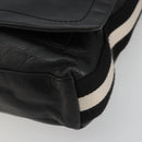 BALLY Shoulder Bag Leather Black Silver Auth 188106-8
