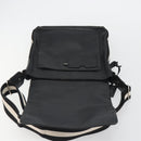 BALLY Shoulder Bag Leather Black Silver Auth 188106-10