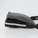 BALLY Shoulder Bag Leather Black Silver Auth 188106-3
