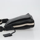 BALLY Shoulder Bag Leather Black Silver Auth 188106-4