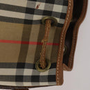 Burberrys Hand Bag Leather Canvas 4 Set Brown Beige Auth 188107-12
