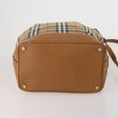 Burberrys Hand Bag Leather Canvas 4 Set Brown Beige Auth 188107-13