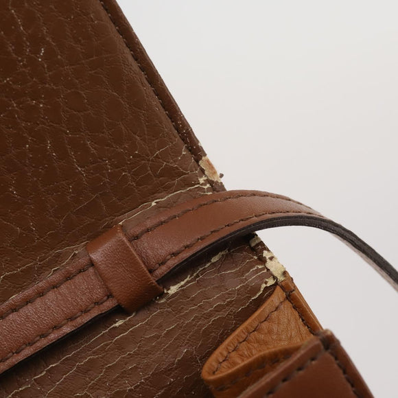 Burberrys Hand Bag Leather Canvas 4 Set Brown Beige Auth 188107