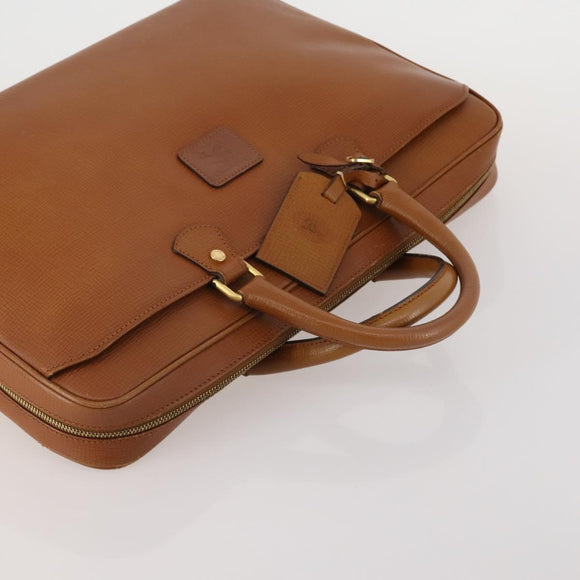 Burberrys Hand Bag Leather Canvas 4 Set Brown Beige Auth 188107