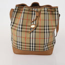Burberrys Hand Bag Leather Canvas 4 Set Brown Beige Auth 188107-8