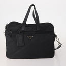 PRADA PRADA Hand Bag Nylon Leather Canvas 5 Set Black Green beige Auth 188110-2