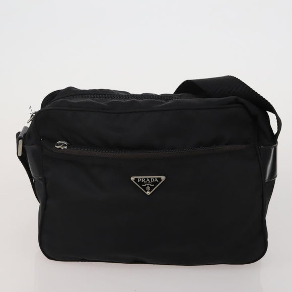 PRADA Shoulder Bag Nylon 5 Set Black Khaki Auth 188113