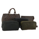 LOUIS VUITTON Monogram Epi Tie Clutch Bag 5 Set Green Black LV Auth 188114-1