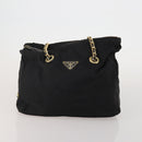 PRADA Shoulder Bag Nylon 4 Set Black Auth 188115-15