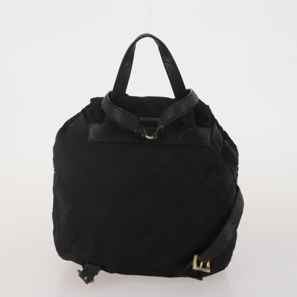 PRADA Shoulder Bag Nylon 4 Set Black Auth 188115