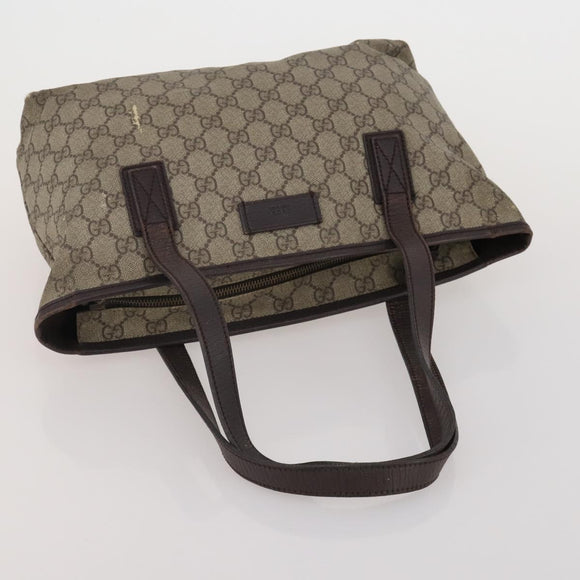 GUCCI GG Supreme Shoulder Bag PVC 3 Set Beige Auth 188118