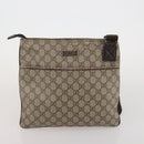 GUCCI GG Supreme Shoulder Bag PVC 3 Set Beige Auth 188118-16