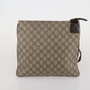 GUCCI GG Supreme Shoulder Bag PVC 3 Set Beige Auth 188118-17