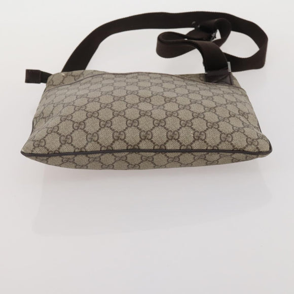 GUCCI GG Supreme Shoulder Bag PVC 3 Set Beige Auth 188118