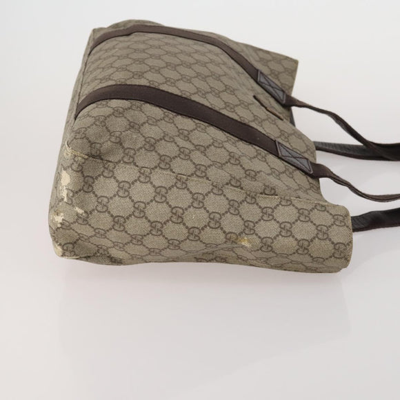 GUCCI GG Supreme Shoulder Bag PVC 3 Set Beige Auth 188118