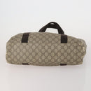 GUCCI GG Supreme Shoulder Bag PVC 3 Set Beige Auth 188118-7