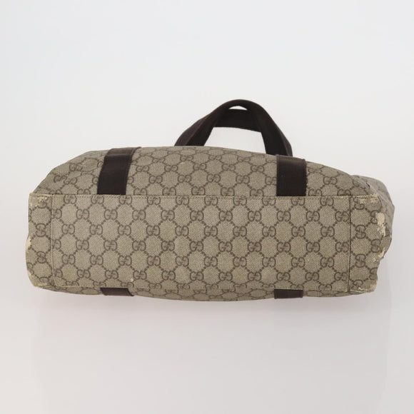 GUCCI GG Supreme Shoulder Bag PVC 3 Set Beige Auth 188118