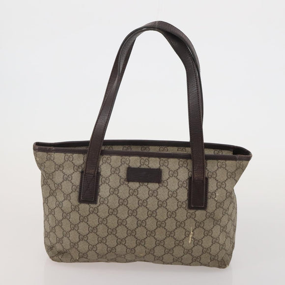 GUCCI GG Supreme Shoulder Bag PVC 3 Set Beige Auth 188118