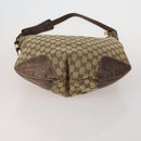 GUCCI GG Canvas GG Crystal Shoulder Bag 5 Set Beige Black Auth 188120-10