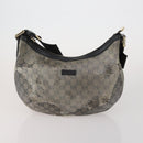 GUCCI GG Canvas GG Crystal Shoulder Bag 5 Set Beige Black Auth 188120-12