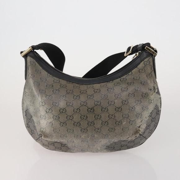 GUCCI GG Canvas GG Crystal Shoulder Bag 5 Set Beige Black Auth 188120