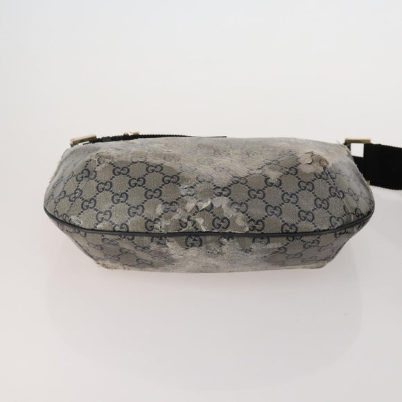 GUCCI GG Canvas GG Crystal Shoulder Bag 5 Set Beige Black Auth 188120