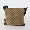 GUCCI GG Canvas GG Crystal Shoulder Bag 5 Set Beige Black Auth 188120-17