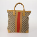 GUCCI GG Canvas GG Crystal Shoulder Bag 5 Set Beige Black Auth 188120-2