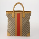 GUCCI GG Canvas GG Crystal Shoulder Bag 5 Set Beige Black Auth 188120-3