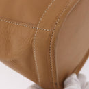 Coach Hand Bag Leather Brown Gold Auth 188180-13