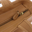 Coach Hand Bag Leather Brown Gold Auth 188180-15