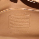 Coach Hand Bag Leather Brown Gold Auth 188180-17