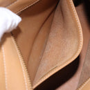 Coach Hand Bag Leather Brown Gold Auth 188180-21
