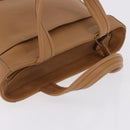 Coach Hand Bag Leather Brown Gold Auth 188180-7