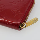 LOUIS VUITTON Monogram Vernis Zippy Wallet Pomme D'amour M91981 Auth 188188A-10