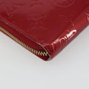 LOUIS VUITTON Monogram Vernis Zippy Wallet Pomme D'amour M91981 Auth 188188A-11