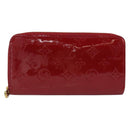 LOUIS VUITTON Monogram Vernis Zippy Wallet Pomme D'amour M91981 Auth 188188A-2