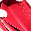 LOUIS VUITTON Monogram Vernis Zippy Wallet Pomme D'amour M91981 Auth 188188A-21